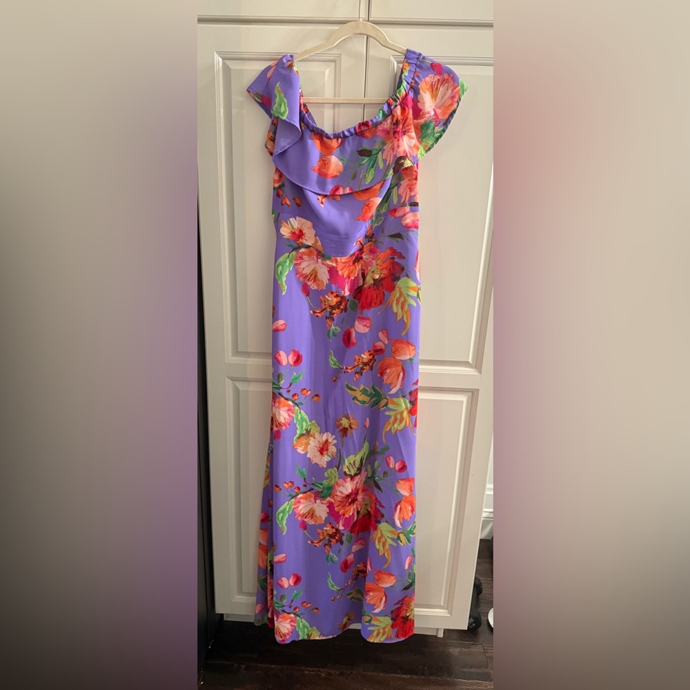 New York & Company Purple Floral Dress